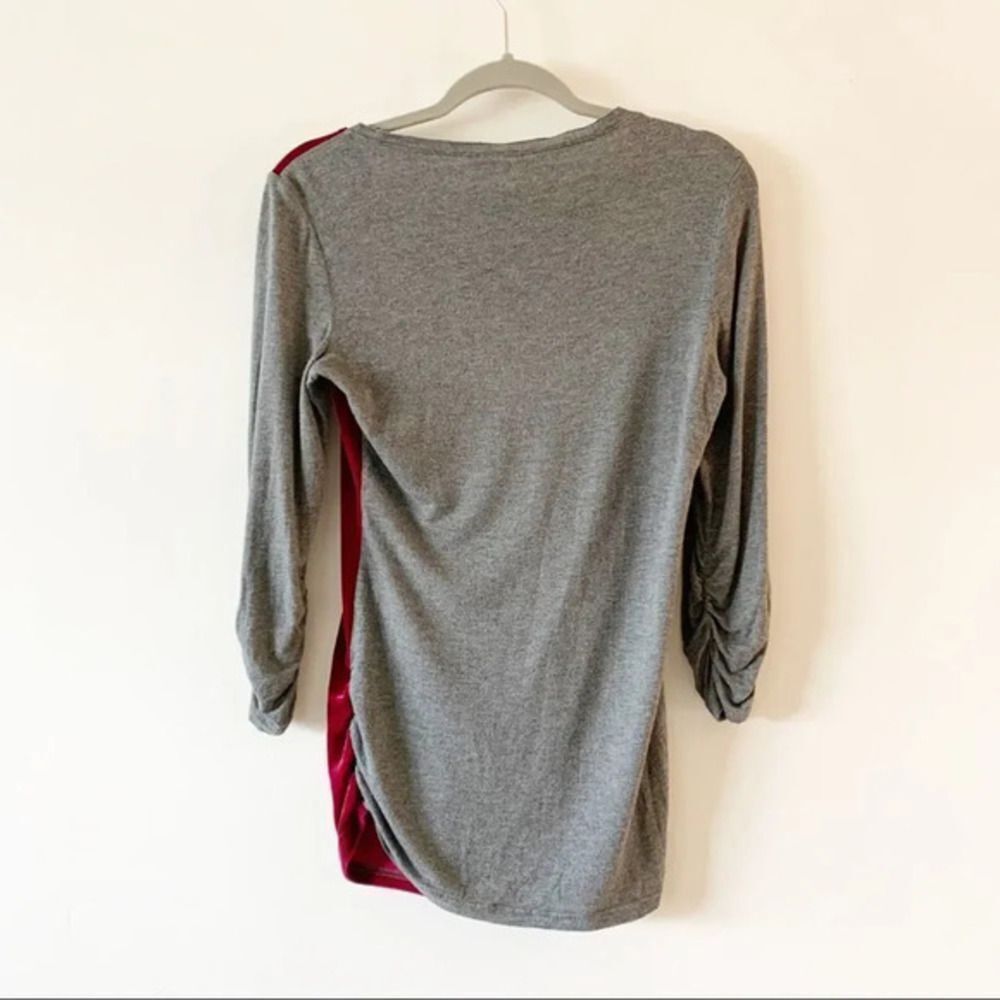 Sundance Velvet Ruched Sleeve T-shirt Top Small Luxe Raglan‎ Sleeve Fall Vibes S - Picture 2 of 8
